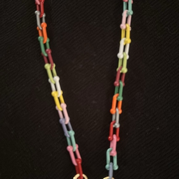 Funky fun necklace with heart charm - Picture 2 of 3